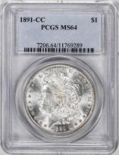 1891-CC $1 Morgan Silver Dollar Coin PCGS MS64