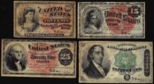 Lot of 1863 Fourth Issue 10/15/25/50 Fractional Currency Notes