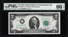 1976 $2 Federal Reserve Star Note Kansas City Fr.1935-J*PMG Gem Uncirculated 66EPQ