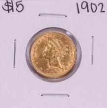 1902 $5 Liberty Head Half Eagle Gold Coin