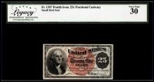 1863 Fourth Issue 25 Cents Fractional Currency Note Fr.1307 Legacy Very Fine 30