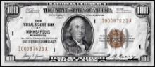 1929 $100 Federal Reserve Bank Note Minneapolis