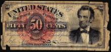 March 3, 1863 Fourth Issue Fifty Cents Lincoln Fractional Note
