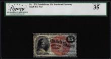1863 Fourth Issue Fifteen Cents Fractional Currency Note Fr.1271 Legacy Very Fine 35