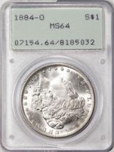 1884-O $1 Morgan Silver Dollar Coin PCGS MS64 Old Rattler Holder