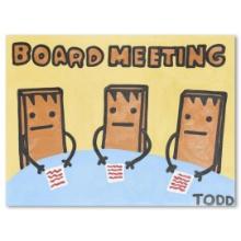 Todd Goldman "Board Meeting" Original Acrylic on Canvas