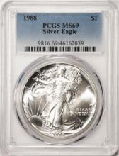 1988 $1 American Silver Eagle Coin PCGS MS69