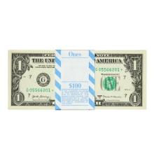 Pack of (100) Consecutive 2017A $1 Federal Reserve Star Notes Chicago