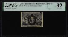 1863 Second Issue 5 Cents Fractional Currency Note Fr.1232 PMG Uncirculated 62