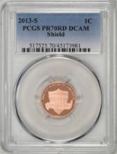 2013-S Proof Lincoln Shield Cent Coin PCGS PR70RD DCAM