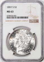 1897-S $1 Morgan Silver Dollar Coin NGC MS63