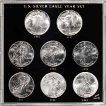 Lot of 1986-1993 $1 American Silver Eagle Coins in Plastic Holder