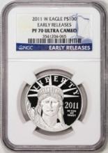 2011-W $100 Proof American Platinum Eagle Coin NGC PF70 Ultra Cameo Early Releases