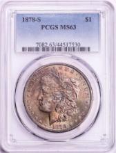 1878-S $1 Morgan Silver Dollar Coin PCGS MS63 Nice Toning