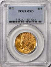 1926 $10 Indian Head Eagle Gold Coin PCGS MS63