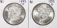 Lot of (2) 1883-O $1 Morgan Silver Dollar Coins
