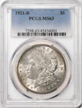 1921-D $1 Morgan Silver Dollar Coin PCGS MS63