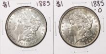 Lot of 1885 & 1885-O $1 Morgan Silver Dollar Coins