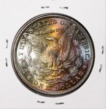 1886 $1 Morgan Silver Dollar Coin Amazing Toning on Reverse