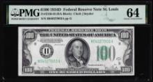 1934D $100 Federal Reserve Note Fr.2156-H PMG Choice Uncirculated 64