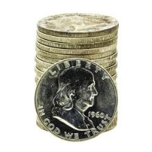 Roll of (20) Brilliant Uncirculated 1960-D Franklin Half Dollar Coins