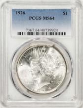 1926 $1 Peace Silver Dollar Coin PCGS MS64