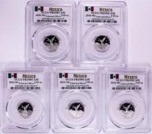 Lot of (5) 2016-Mo Mexico Proof 1/10 oz Silver Libertad Coin PCGS PR69DCAM