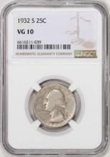 1932-S Washington Quarter Coin NGC VG10