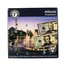 Evolutions Series 2004 $20 & $50 Federal Reserve Note Atlanta Matching Serial Numbers