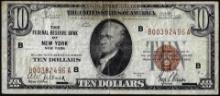 1929 $10 Federal Reserve Bank Note New York
