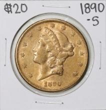 1890-S $20 Liberty Head Double Eagle Gold Coin