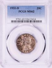 1932-D Washington Quarter Coin PCGS MS62