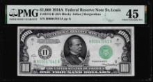 1934A $1,000 Federal Reserve Note St. Louis Fr.2212-H PMG Choice Extremely Fine 45