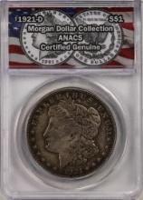 1921-D $1 Morgan Silver Dollar Coin ANACS Genuine