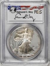 2004-W $1 Proof American Silver Eagle Coin PCGS PR69DCAM Edmund Moy Signature