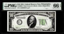 1934 $10 Federal Reserve Note Philadelphia Fr.2005-C PMG Gem Uncirculated 66EPQ