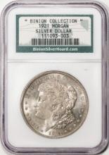 1921 $1 Morgan Silver Dollar Coin Binion Collection NGC Certified