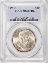 1952-D Franklin Half Dollar Coin PCGS MS65FBL Great Toning