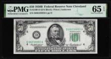 1950B $50 Federal Reserve Note Cleveland Fr.2109-D PMG Gem Uncirculated 65EPQ