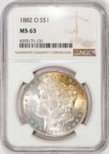 1882-O $1 Morgan Silver Dollar Coin NGC MS63 Nice Toning