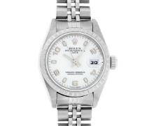 Rolex Ladies Stainless Steel White Arabic Datejust Wristwatch