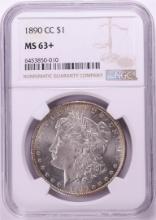 1890-CC $1 Morgan Silver Dollar Coin NGC MS63+ Plus