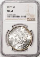1879 $1 Morgan Silver Dollar Coin NGC MS63