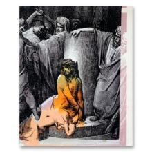 Steve Kaufman (1960-2010) "Jesus in Thorns" Original Mixed Media on Canvas