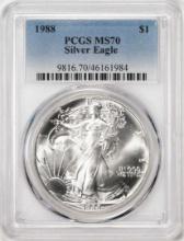 1988 $1 American Silver Eagle Coin PCGS MS70