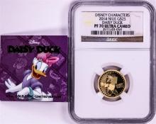 2014 $25 Proof Niue Disney Daisy Duck Gold Coin NGC PF70 Ultra Cameo