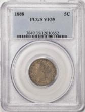 1888 Liberty V Nickel Coin PCGS VF35