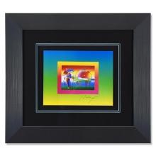 Peter Max "Rainbow Umbrella Man on Blends" Limited Edition Lithograph on Paper