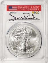 2020-(S) $1 American Silver Eagle Coin PCGS MS70 FDOI S.F. Mint Jim Peed Signature