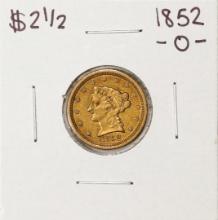 1852-O $2 1/2 Liberty Head Quarter Eagle Gold Coin